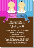 Twin Babies 1 Boy and 1 Girl Asian - Baby Shower Invitations