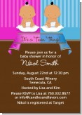 Twin Babies 1 Boy and 1 Girl Hispanic - Baby Shower Invitations