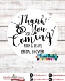 Thank You For Coming - Round Personalized Bridal Shower Sticker Labels thumbnail