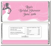 Bridal Silhouette African American - Personalized Bridal Shower Candy Bar Wrappers