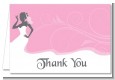 Bridal Silhouette African American - Bridal Shower Thank You Cards thumbnail