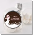 Bridal Silhouette Floral Pink - Personalized Bridal Shower Candy Jar thumbnail
