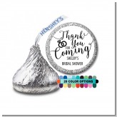 Thank You For Coming - Hershey Kiss Bridal Shower Sticker Labels