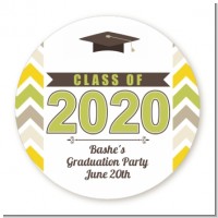 Brilliant Scholar - Round Personalized Graduation Party Sticker Labels