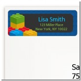 Building Blocks - Birthday Party Return Address Labels