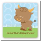 Bull | Taurus Horoscope - Square Personalized Baby Shower Sticker Labels