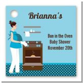 Bun in the Oven Boy - Personalized Baby Shower Card Stock Favor Tags