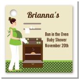 Bun in the Oven Neutral - Personalized Baby Shower Card Stock Favor Tags