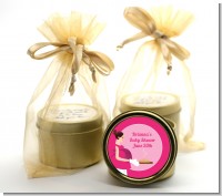 Bun in the Oven Girl - Baby Shower Gold Tin Candle Favors