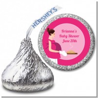 Bun in the Oven Girl - Hershey Kiss Baby Shower Sticker Labels