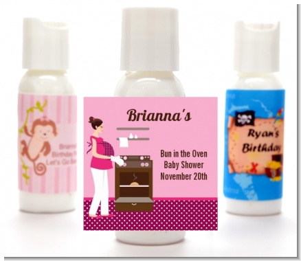 Bun in the Oven Girl - Personalized Baby Shower Lotion Favors