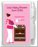 Bun in the Oven Girl - Baby Shower Personalized Notebook Favor