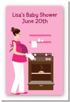 Bun in the Oven Girl - Custom Large Rectangle Baby Shower Sticker/Labels