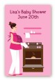 Bun in the Oven Girl - Custom Large Rectangle Baby Shower Sticker/Labels thumbnail