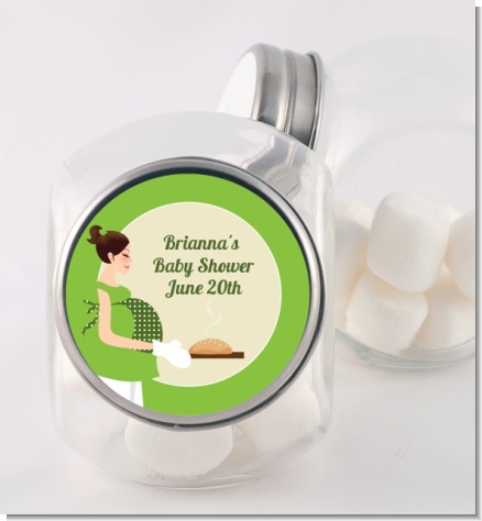 Bun in the Oven Neutral - Personalized Baby Shower Candy Jar