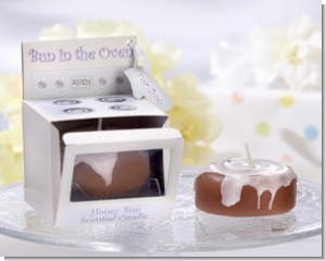 Bun in the Oven Candle Baby Shower Favors - Set of Four