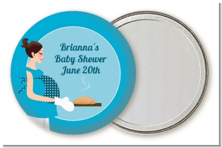 Bun in the Oven Boy - Personalized Baby Shower Pocket Mirror Favors