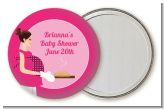 Bun in the Oven Girl - Personalized Baby Shower Pocket Mirror Favors