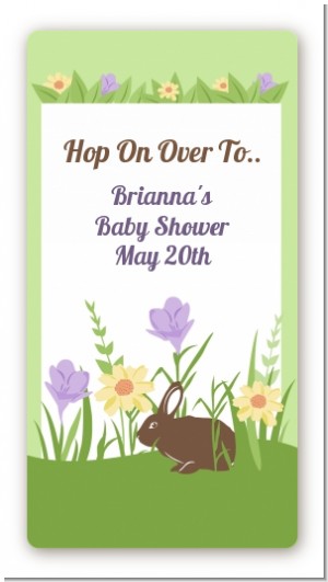 Bunny - Custom Rectangle Baby Shower Sticker/Labels