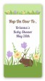 Bunny - Custom Rectangle Baby Shower Sticker/Labels thumbnail