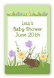 Bunny - Custom Large Rectangle Baby Shower Sticker/Labels thumbnail