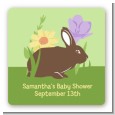 Bunny - Square Personalized Baby Shower Sticker Labels thumbnail