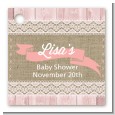 Burlap Chic - Personalized Baby Shower Card Stock Favor Tags thumbnail