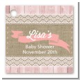 Burlap Chic - Personalized Baby Shower Card Stock Favor Tags thumbnail