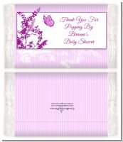 Butterfly - Personalized Popcorn Wrapper Baby Shower Favors