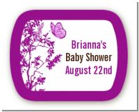 Butterfly - Personalized Baby Shower Rounded Corner Stickers