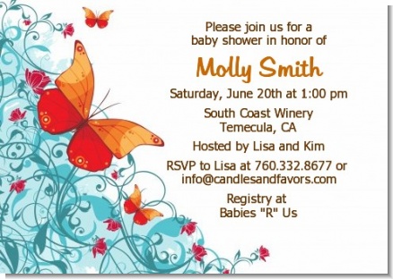 Butterfly Wishes - Birthday Party Invitations
