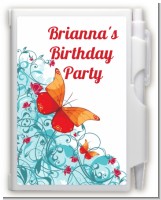 Butterfly Wishes - Birthday Party Personalized Notebook Favor