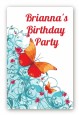 Butterfly Wishes - Custom Large Rectangle Birthday Party Sticker/Labels thumbnail