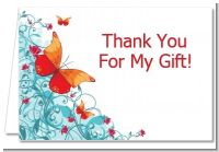 Butterfly Wishes - Birthday Party Thank You Cards