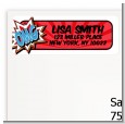 Calling All Superheroes - Birthday Party Return Address Labels thumbnail