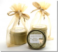 Camo Military - Baby Shower Gold Tin Candle Favors