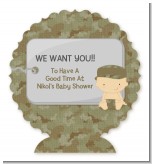 Camo Military - Personalized Baby Shower Centerpiece Stand