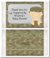 Camo Military - Personalized Popcorn Wrapper Baby Shower Favors