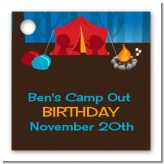 Camping - Personalized Birthday Party Card Stock Favor Tags