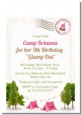 Camping Glam Style - Birthday Party Petite Invitations