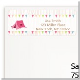Camping Glam Style - Birthday Party Return Address Labels