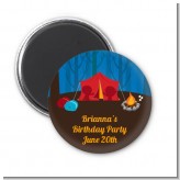 Camping - Personalized Birthday Party Magnet Favors