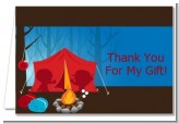 Camping - Birthday Party Thank You Cards