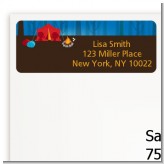 Camping - Birthday Party Return Address Labels