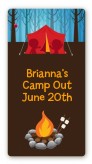Camping - Custom Rectangle Birthday Party Sticker/Labels