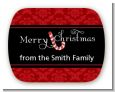 Candy Canes - Personalized Christmas Rounded Corner Stickers thumbnail