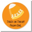 Candy Corn - Round Personalized Halloween Sticker Labels thumbnail