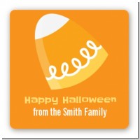 Candy Corn - Square Personalized Halloween Sticker Labels