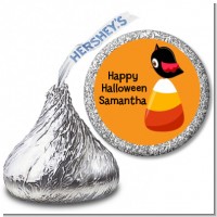 Candy Corn with Bird - Hershey Kiss Halloween Sticker Labels