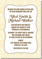 Pale Yellow & Brown - Bridal Shower Invitations